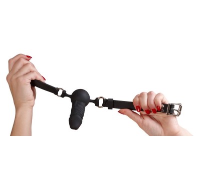 Knebel z silikonowym penisem dildo bondage bdsm